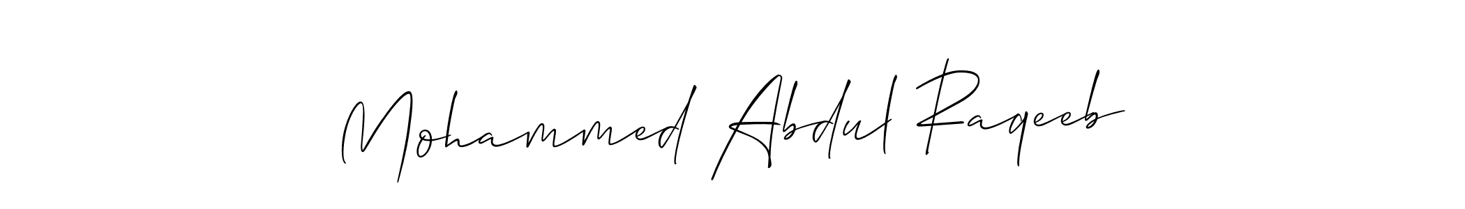 This is the best signature style for the Mohammed Abdul Raqeeb name. Also you like these signature font (Allison_Script). Mix name signature. Mohammed Abdul Raqeeb signature style 2 images and pictures png