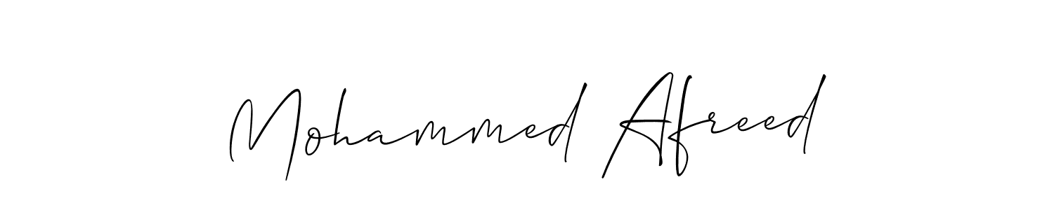 It looks lik you need a new signature style for name Mohammed Afreed. Design unique handwritten (Allison_Script) signature with our free signature maker in just a few clicks. Mohammed Afreed signature style 2 images and pictures png