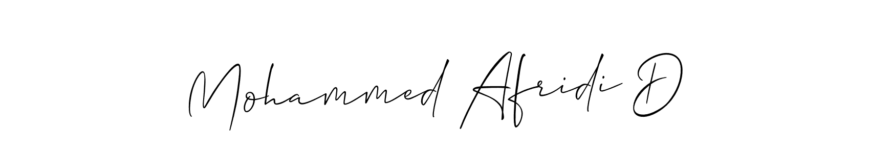 Allison_Script is a professional signature style that is perfect for those who want to add a touch of class to their signature. It is also a great choice for those who want to make their signature more unique. Get Mohammed Afridi D name to fancy signature for free. Mohammed Afridi D signature style 2 images and pictures png