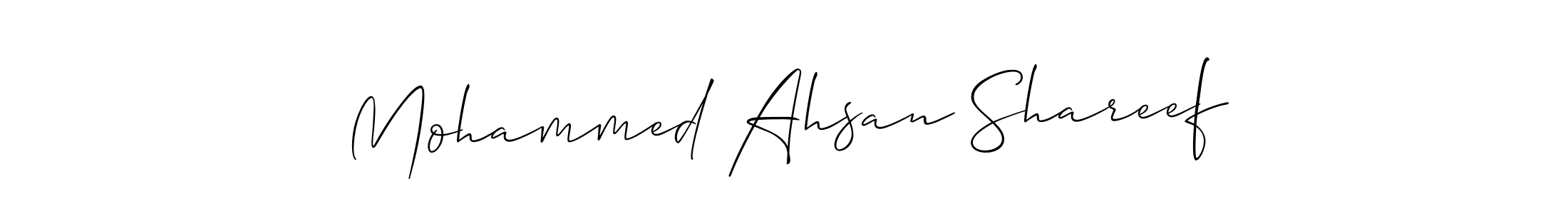 Mohammed Ahsan Shareef stylish signature style. Best Handwritten Sign (Allison_Script) for my name. Handwritten Signature Collection Ideas for my name Mohammed Ahsan Shareef. Mohammed Ahsan Shareef signature style 2 images and pictures png