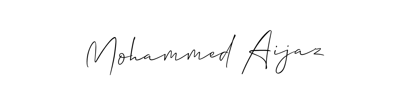 Use a signature maker to create a handwritten signature online. With this signature software, you can design (Allison_Script) your own signature for name Mohammed Aijaz. Mohammed Aijaz signature style 2 images and pictures png