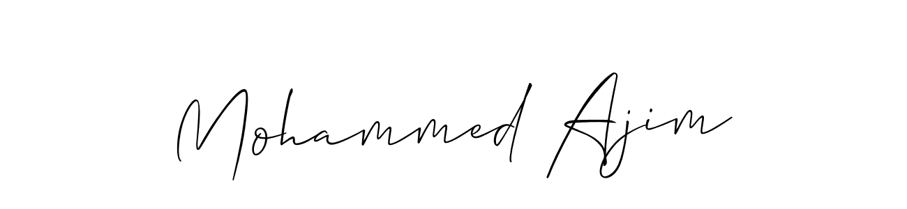 This is the best signature style for the Mohammed Ajim name. Also you like these signature font (Allison_Script). Mix name signature. Mohammed Ajim signature style 2 images and pictures png