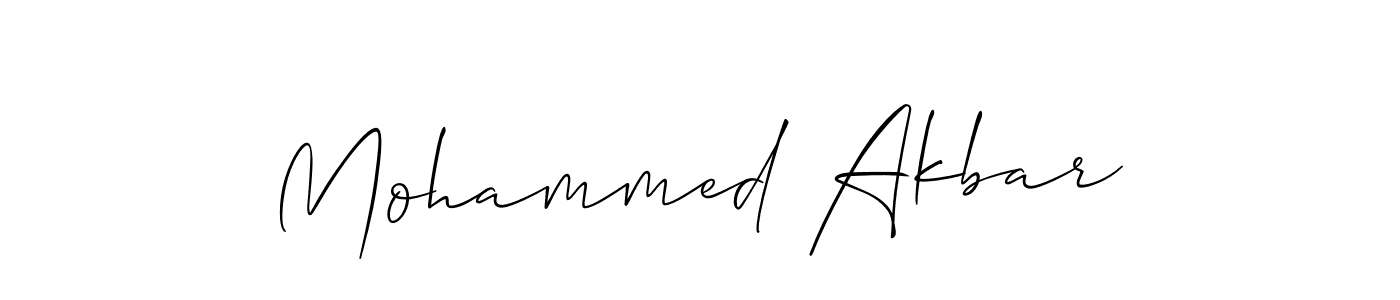 How to make Mohammed Akbar signature? Allison_Script is a professional autograph style. Create handwritten signature for Mohammed Akbar name. Mohammed Akbar signature style 2 images and pictures png
