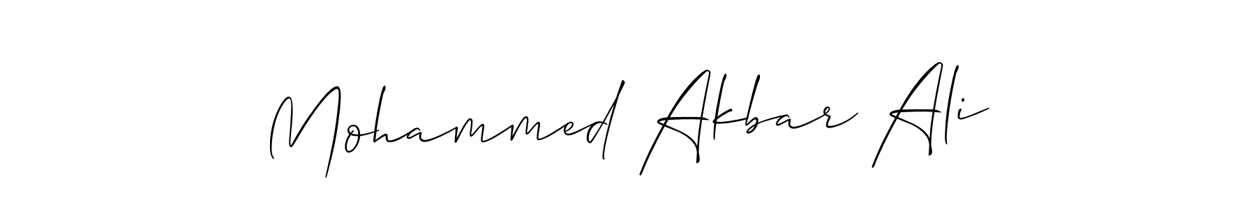 Make a short Mohammed Akbar Ali signature style. Manage your documents anywhere anytime using Allison_Script. Create and add eSignatures, submit forms, share and send files easily. Mohammed Akbar Ali signature style 2 images and pictures png