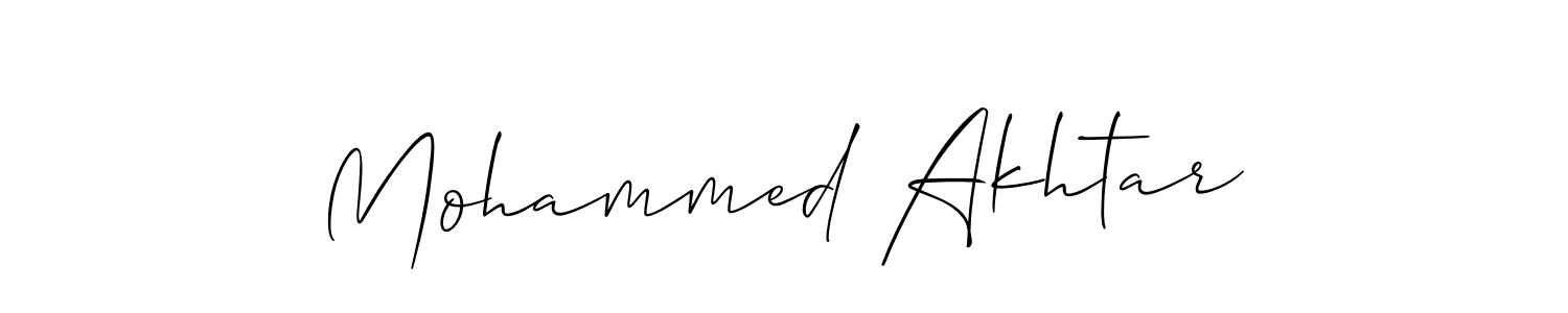 How to make Mohammed Akhtar signature? Allison_Script is a professional autograph style. Create handwritten signature for Mohammed Akhtar name. Mohammed Akhtar signature style 2 images and pictures png