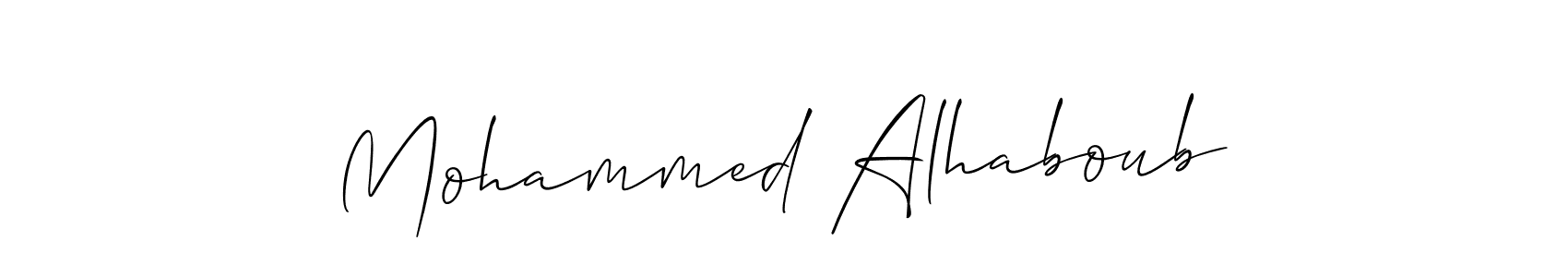 Best and Professional Signature Style for Mohammed Alhaboub. Allison_Script Best Signature Style Collection. Mohammed Alhaboub signature style 2 images and pictures png