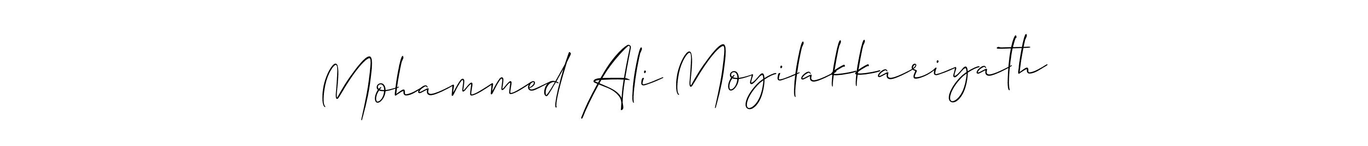 Make a short Mohammed Ali Moyilakkariyath signature style. Manage your documents anywhere anytime using Allison_Script. Create and add eSignatures, submit forms, share and send files easily. Mohammed Ali Moyilakkariyath signature style 2 images and pictures png