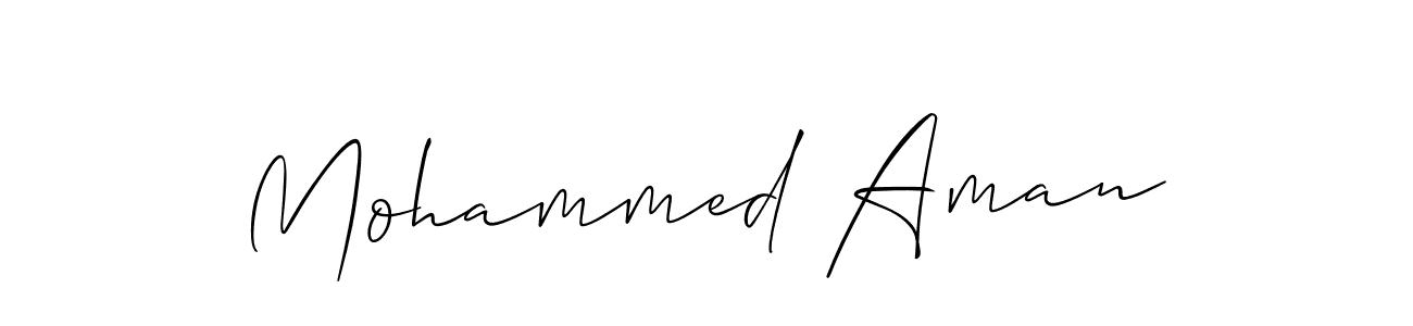 Make a beautiful signature design for name Mohammed Aman. With this signature (Allison_Script) style, you can create a handwritten signature for free. Mohammed Aman signature style 2 images and pictures png