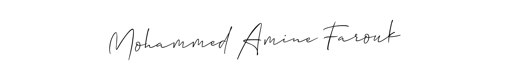 How to Draw Mohammed Amine Farouk signature style? Allison_Script is a latest design signature styles for name Mohammed Amine Farouk. Mohammed Amine Farouk signature style 2 images and pictures png