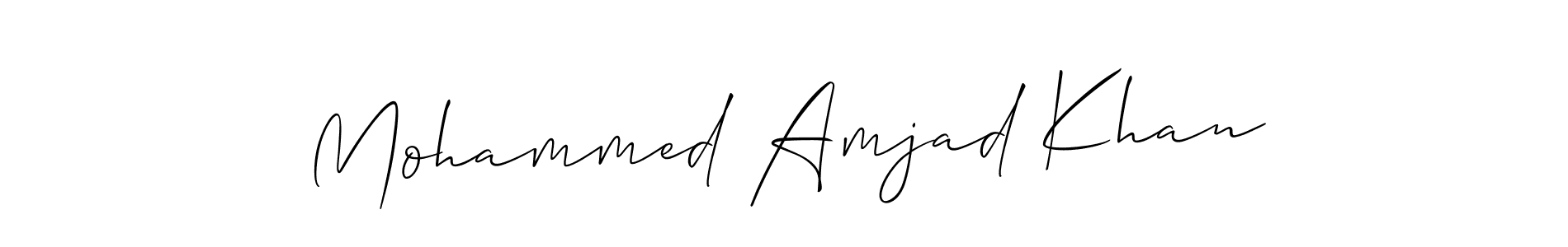 Use a signature maker to create a handwritten signature online. With this signature software, you can design (Allison_Script) your own signature for name Mohammed Amjad Khan. Mohammed Amjad Khan signature style 2 images and pictures png