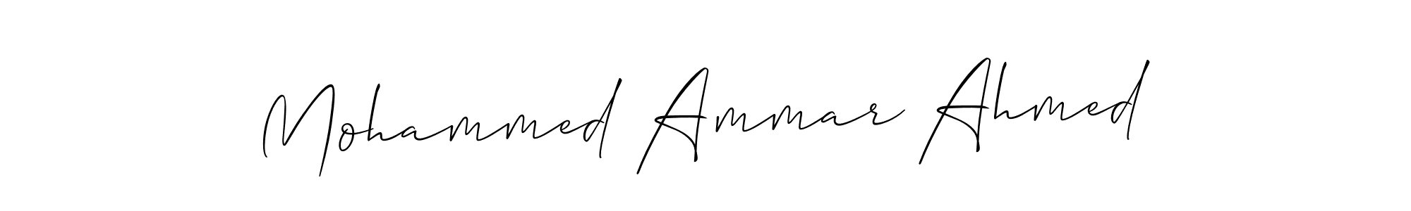 It looks lik you need a new signature style for name Mohammed Ammar Ahmed. Design unique handwritten (Allison_Script) signature with our free signature maker in just a few clicks. Mohammed Ammar Ahmed signature style 2 images and pictures png