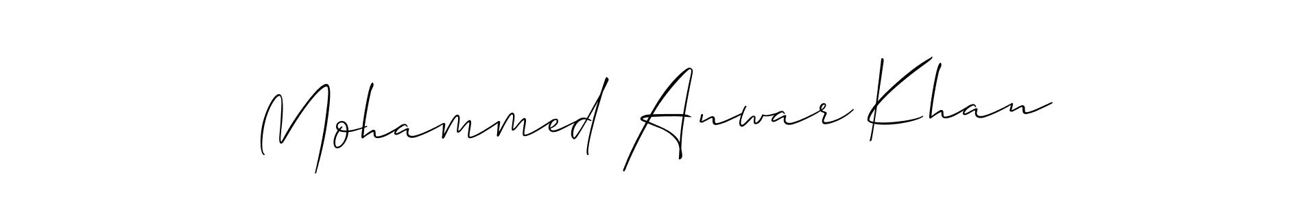 Also You can easily find your signature by using the search form. We will create Mohammed Anwar Khan name handwritten signature images for you free of cost using Allison_Script sign style. Mohammed Anwar Khan signature style 2 images and pictures png