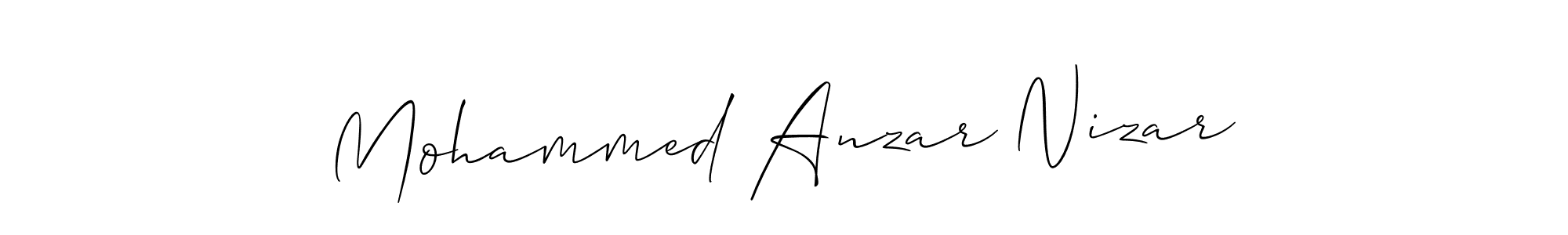 How to Draw Mohammed Anzar Nizar signature style? Allison_Script is a latest design signature styles for name Mohammed Anzar Nizar. Mohammed Anzar Nizar signature style 2 images and pictures png