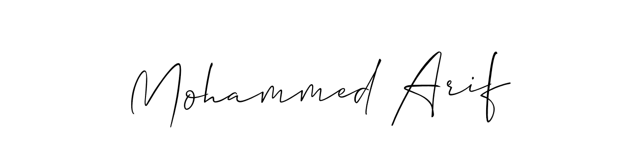 You should practise on your own different ways (Allison_Script) to write your name (Mohammed Arif) in signature. don't let someone else do it for you. Mohammed Arif signature style 2 images and pictures png