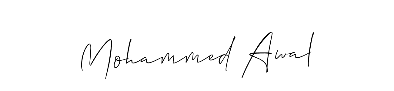 How to make Mohammed Awal signature? Allison_Script is a professional autograph style. Create handwritten signature for Mohammed Awal name. Mohammed Awal signature style 2 images and pictures png
