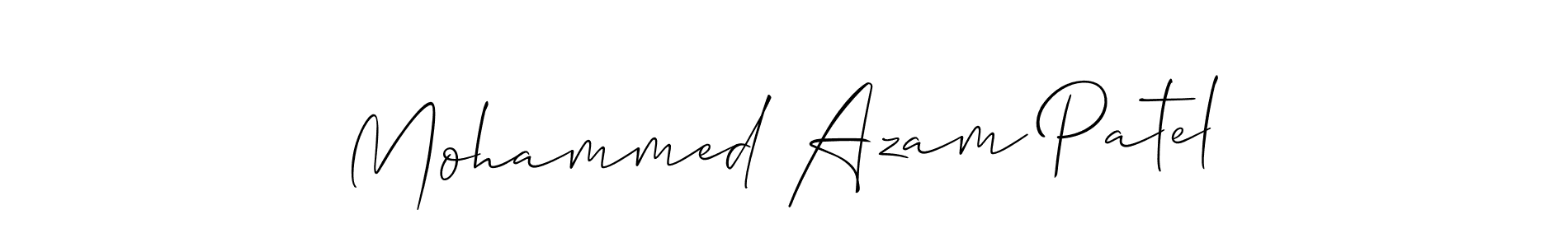 How to Draw Mohammed Azam Patel signature style? Allison_Script is a latest design signature styles for name Mohammed Azam Patel. Mohammed Azam Patel signature style 2 images and pictures png