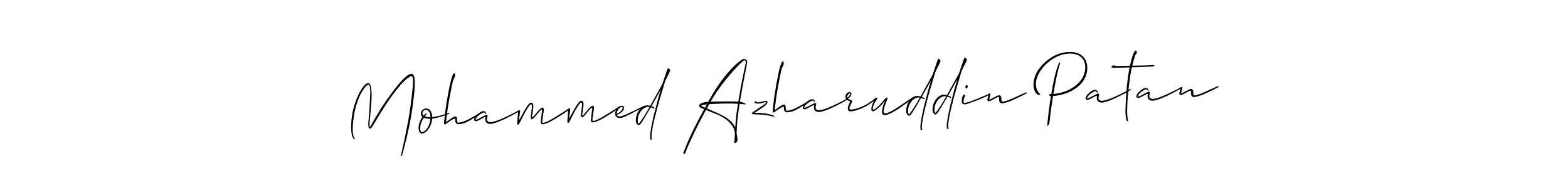 The best way (Allison_Script) to make a short signature is to pick only two or three words in your name. The name Mohammed Azharuddin Patan include a total of six letters. For converting this name. Mohammed Azharuddin Patan signature style 2 images and pictures png