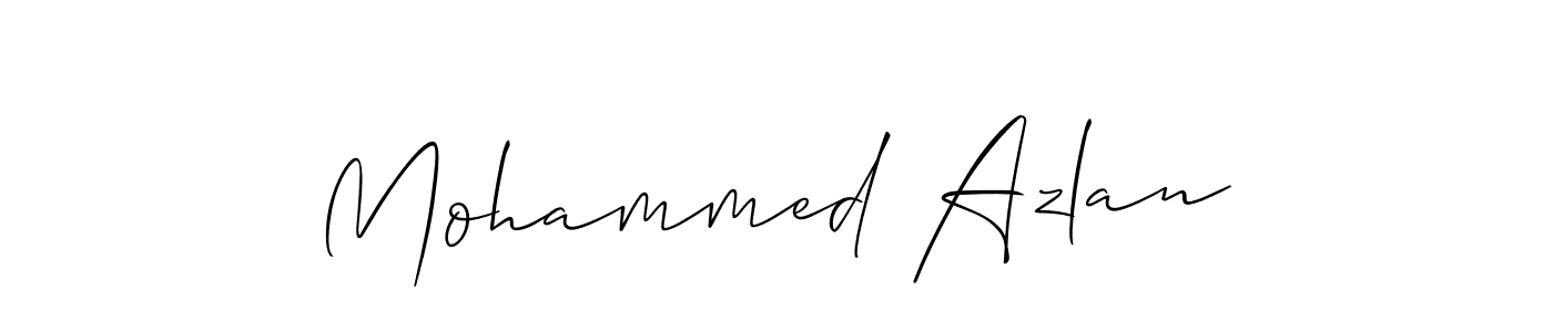 The best way (Allison_Script) to make a short signature is to pick only two or three words in your name. The name Mohammed Azlan include a total of six letters. For converting this name. Mohammed Azlan signature style 2 images and pictures png