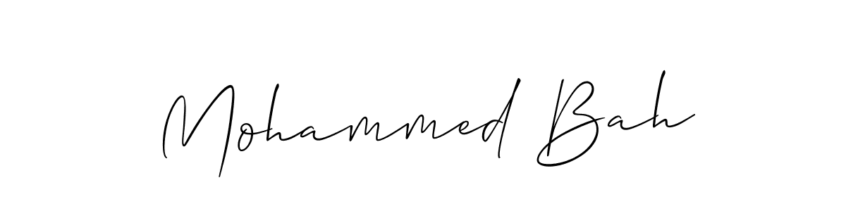 Use a signature maker to create a handwritten signature online. With this signature software, you can design (Allison_Script) your own signature for name Mohammed Bah. Mohammed Bah signature style 2 images and pictures png