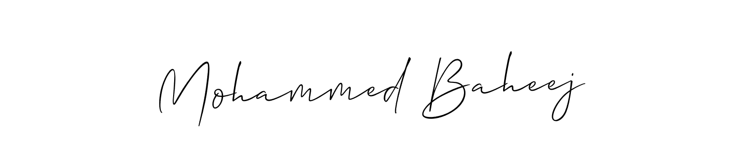 Best and Professional Signature Style for Mohammed Baheej. Allison_Script Best Signature Style Collection. Mohammed Baheej signature style 2 images and pictures png