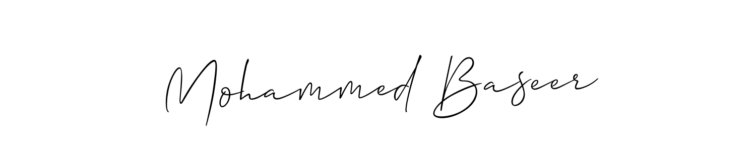 The best way (Allison_Script) to make a short signature is to pick only two or three words in your name. The name Mohammed Baseer include a total of six letters. For converting this name. Mohammed Baseer signature style 2 images and pictures png