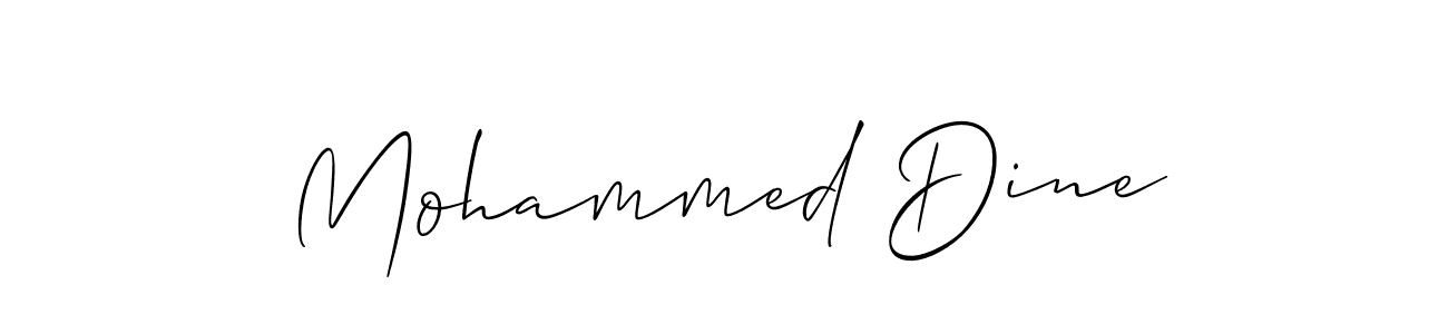 How to make Mohammed Dine name signature. Use Allison_Script style for creating short signs online. This is the latest handwritten sign. Mohammed Dine signature style 2 images and pictures png