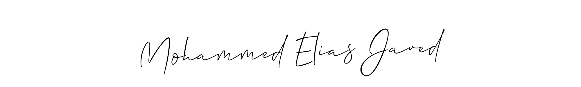 Mohammed Elias Javed stylish signature style. Best Handwritten Sign (Allison_Script) for my name. Handwritten Signature Collection Ideas for my name Mohammed Elias Javed. Mohammed Elias Javed signature style 2 images and pictures png