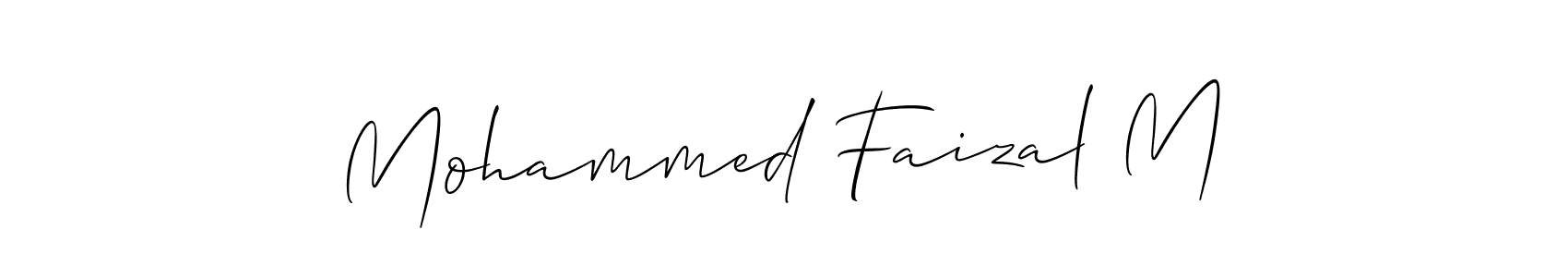 Mohammed Faizal M stylish signature style. Best Handwritten Sign (Allison_Script) for my name. Handwritten Signature Collection Ideas for my name Mohammed Faizal M. Mohammed Faizal M signature style 2 images and pictures png
