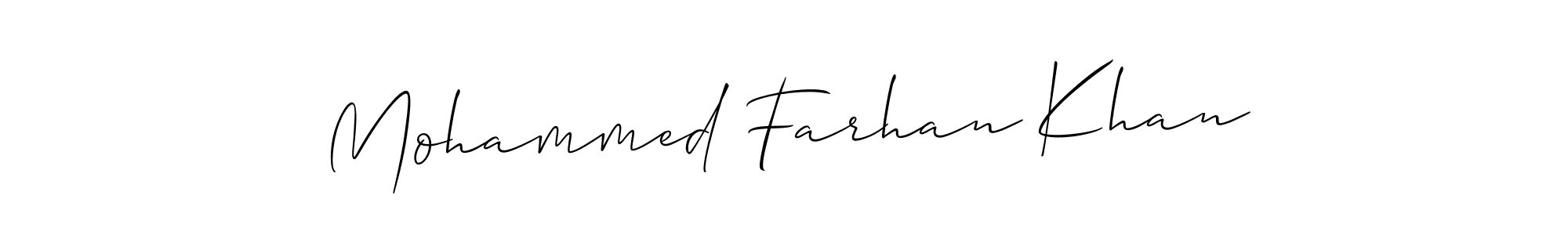 Allison_Script is a professional signature style that is perfect for those who want to add a touch of class to their signature. It is also a great choice for those who want to make their signature more unique. Get Mohammed Farhan Khan name to fancy signature for free. Mohammed Farhan Khan signature style 2 images and pictures png