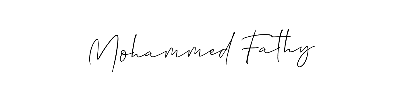 Create a beautiful signature design for name Mohammed Fathy. With this signature (Allison_Script) fonts, you can make a handwritten signature for free. Mohammed Fathy signature style 2 images and pictures png