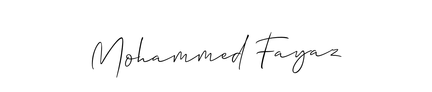 How to make Mohammed Fayaz name signature. Use Allison_Script style for creating short signs online. This is the latest handwritten sign. Mohammed Fayaz signature style 2 images and pictures png