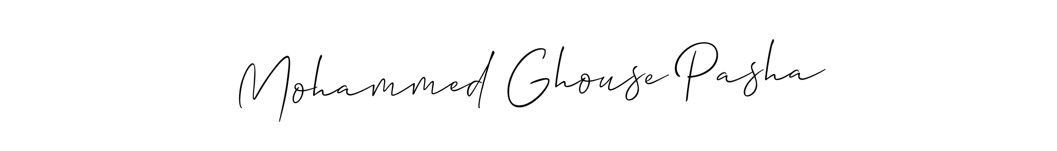 Make a beautiful signature design for name Mohammed Ghouse Pasha. With this signature (Allison_Script) style, you can create a handwritten signature for free. Mohammed Ghouse Pasha signature style 2 images and pictures png
