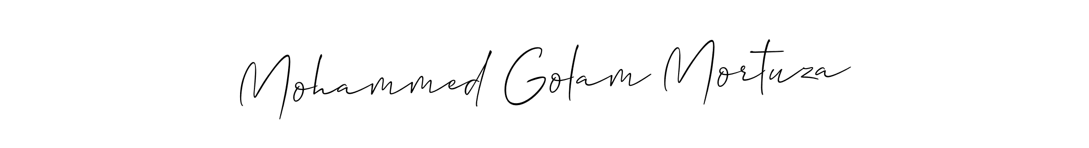 Make a short Mohammed Golam Mortuza signature style. Manage your documents anywhere anytime using Allison_Script. Create and add eSignatures, submit forms, share and send files easily. Mohammed Golam Mortuza signature style 2 images and pictures png