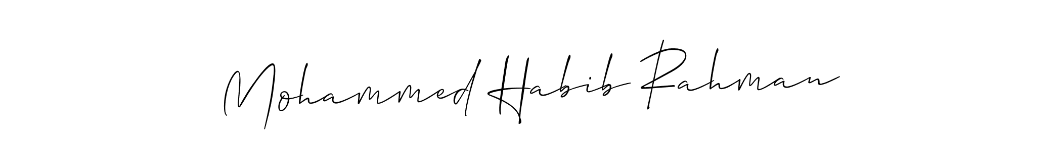 Similarly Allison_Script is the best handwritten signature design. Signature creator online .You can use it as an online autograph creator for name Mohammed Habib Rahman. Mohammed Habib Rahman signature style 2 images and pictures png