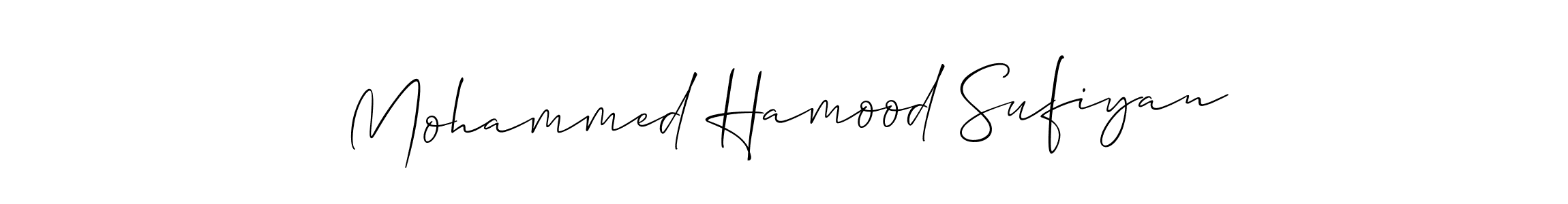 Make a short Mohammed Hamood Sufiyan signature style. Manage your documents anywhere anytime using Allison_Script. Create and add eSignatures, submit forms, share and send files easily. Mohammed Hamood Sufiyan signature style 2 images and pictures png