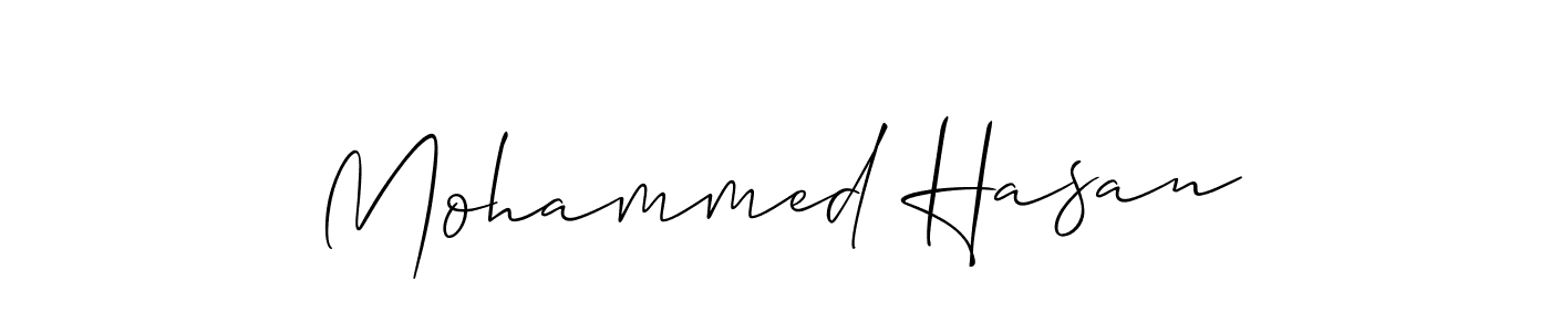 Allison_Script is a professional signature style that is perfect for those who want to add a touch of class to their signature. It is also a great choice for those who want to make their signature more unique. Get Mohammed Hasan name to fancy signature for free. Mohammed Hasan signature style 2 images and pictures png