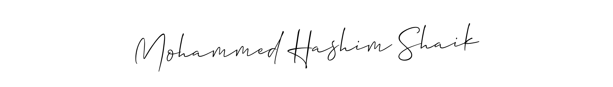 Design your own signature with our free online signature maker. With this signature software, you can create a handwritten (Allison_Script) signature for name Mohammed Hashim Shaik. Mohammed Hashim Shaik signature style 2 images and pictures png