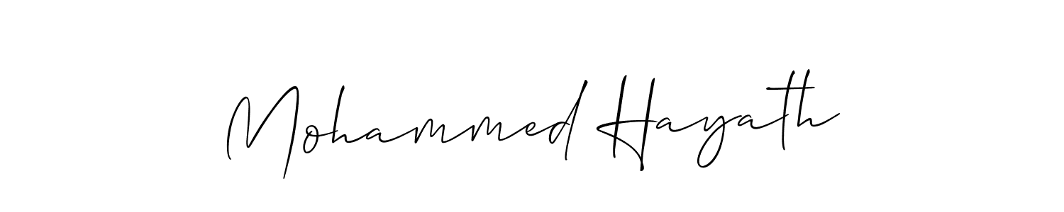 Also You can easily find your signature by using the search form. We will create Mohammed Hayath name handwritten signature images for you free of cost using Allison_Script sign style. Mohammed Hayath signature style 2 images and pictures png