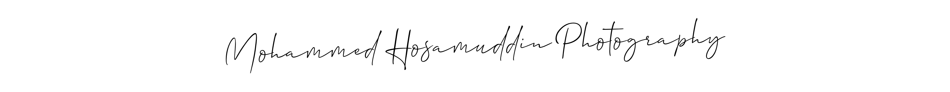 Similarly Allison_Script is the best handwritten signature design. Signature creator online .You can use it as an online autograph creator for name Mohammed Hosamuddin Photography. Mohammed Hosamuddin Photography signature style 2 images and pictures png