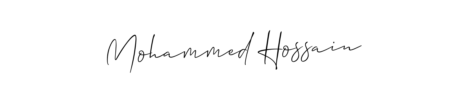 Make a beautiful signature design for name Mohammed Hossain. With this signature (Allison_Script) style, you can create a handwritten signature for free. Mohammed Hossain signature style 2 images and pictures png