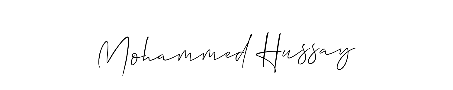 if you are searching for the best signature style for your name Mohammed Hussay. so please give up your signature search. here we have designed multiple signature styles  using Allison_Script. Mohammed Hussay signature style 2 images and pictures png