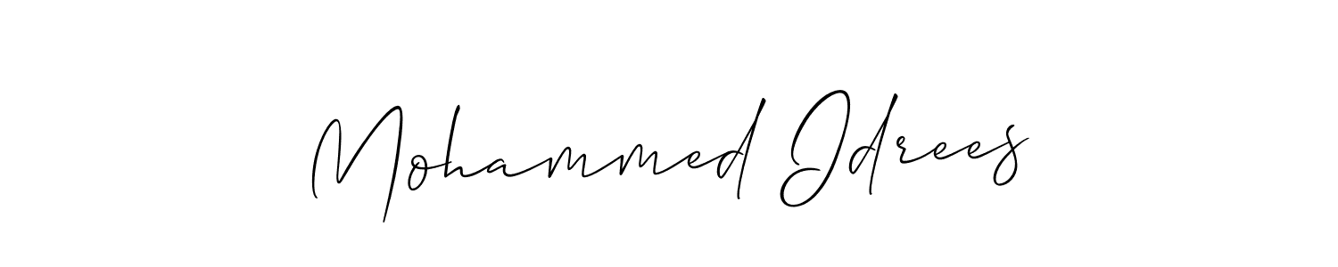 Make a beautiful signature design for name Mohammed Idrees. With this signature (Allison_Script) style, you can create a handwritten signature for free. Mohammed Idrees signature style 2 images and pictures png