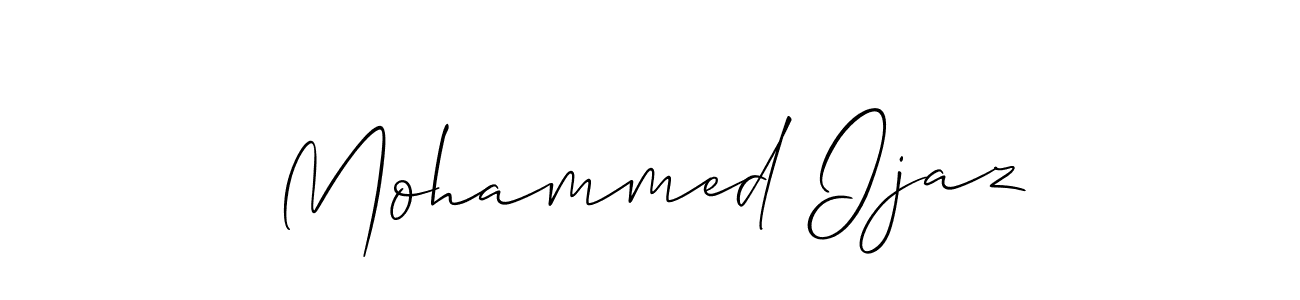 if you are searching for the best signature style for your name Mohammed Ijaz. so please give up your signature search. here we have designed multiple signature styles  using Allison_Script. Mohammed Ijaz signature style 2 images and pictures png