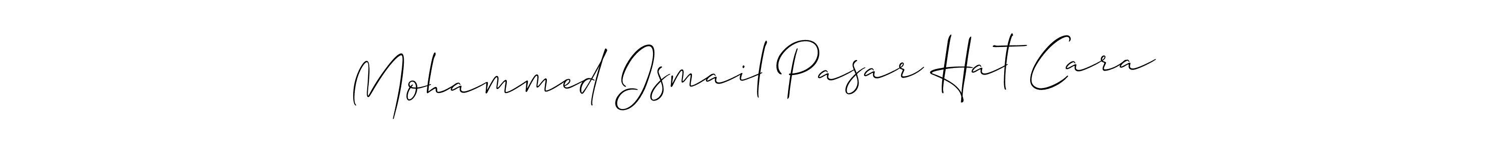 Allison_Script is a professional signature style that is perfect for those who want to add a touch of class to their signature. It is also a great choice for those who want to make their signature more unique. Get Mohammed Ismail Pasar Hat Cara name to fancy signature for free. Mohammed Ismail Pasar Hat Cara signature style 2 images and pictures png