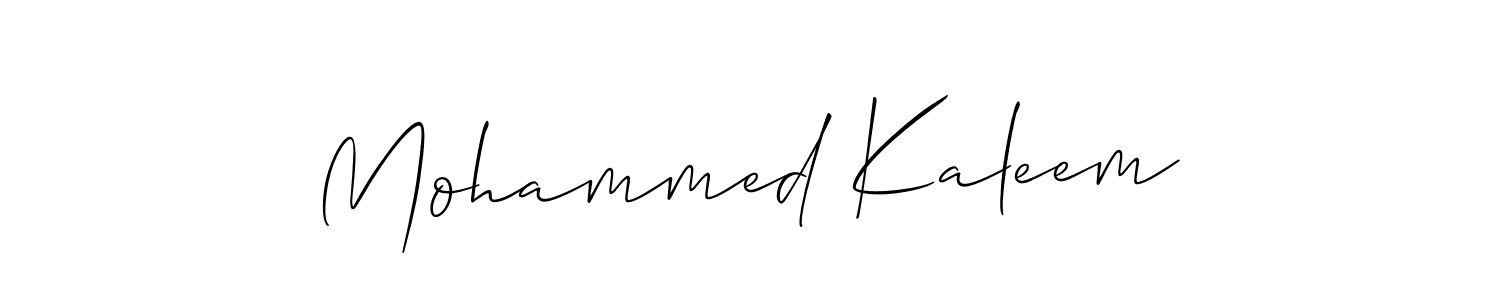 How to make Mohammed Kaleem signature? Allison_Script is a professional autograph style. Create handwritten signature for Mohammed Kaleem name. Mohammed Kaleem signature style 2 images and pictures png