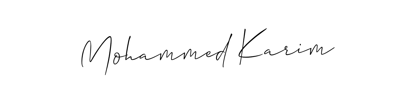 Design your own signature with our free online signature maker. With this signature software, you can create a handwritten (Allison_Script) signature for name Mohammed Karim. Mohammed Karim signature style 2 images and pictures png