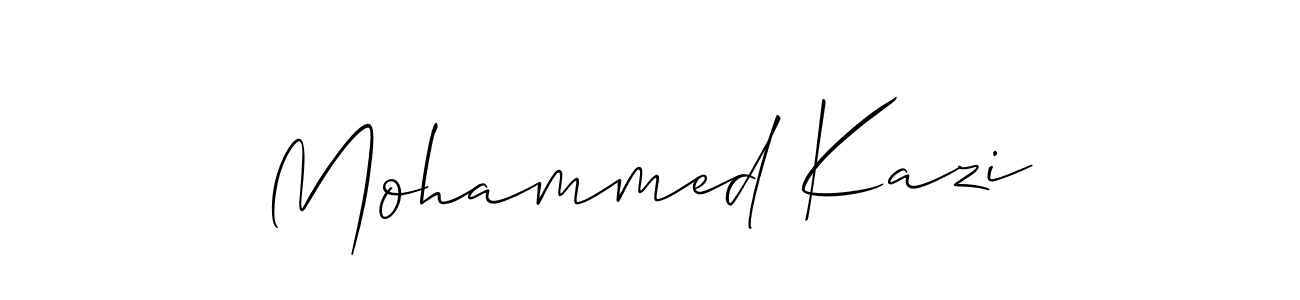 Use a signature maker to create a handwritten signature online. With this signature software, you can design (Allison_Script) your own signature for name Mohammed Kazi. Mohammed Kazi signature style 2 images and pictures png