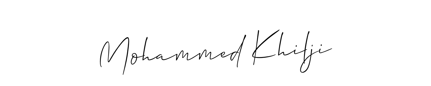 It looks lik you need a new signature style for name Mohammed Khilji. Design unique handwritten (Allison_Script) signature with our free signature maker in just a few clicks. Mohammed Khilji signature style 2 images and pictures png