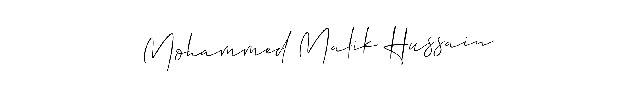 Also You can easily find your signature by using the search form. We will create Mohammed Malik Hussain name handwritten signature images for you free of cost using Allison_Script sign style. Mohammed Malik Hussain signature style 2 images and pictures png