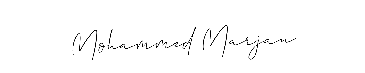 Mohammed Marjan stylish signature style. Best Handwritten Sign (Allison_Script) for my name. Handwritten Signature Collection Ideas for my name Mohammed Marjan. Mohammed Marjan signature style 2 images and pictures png
